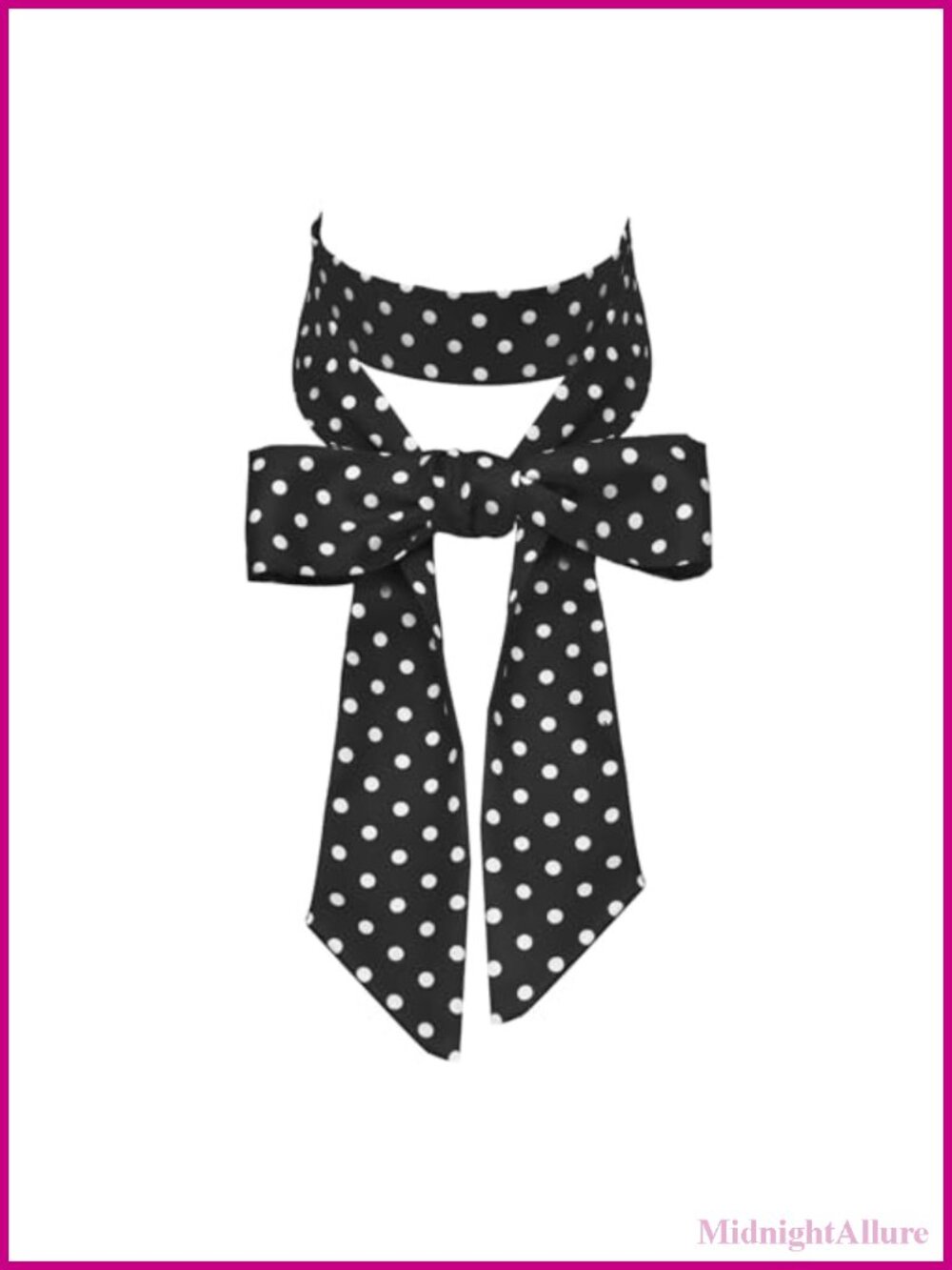 Skinny Polka Dot Scarf for Women Polyester Neck Scarf 55" Satin-Feel